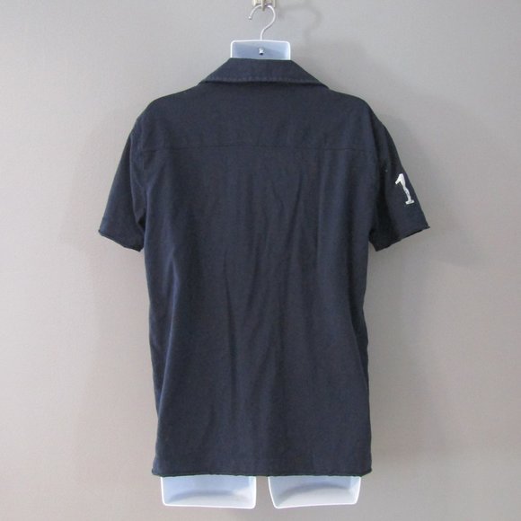 Nautica Navy Blue & White Graphic Polo Shirt - Picture 3 of 4